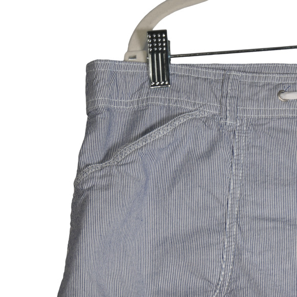 White Stag Mini Skort Womens Size 18 Blue White Drawstring Shorts Skirt Pockets - Picture 2 of 8